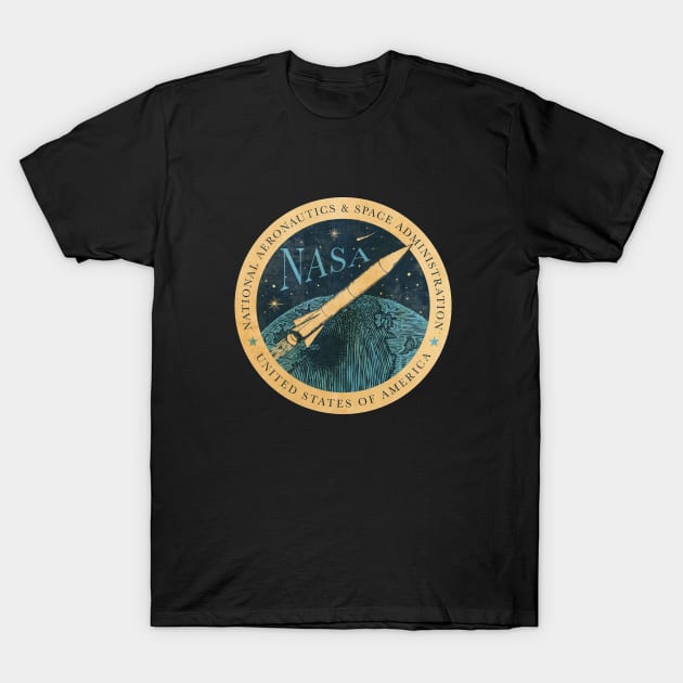 Vintage NASA Seal 2 by © Buck Tee Originals T-Shirt by Buck Tee